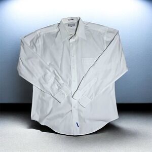 YSL Men's White Long Sleeve Dress Shirt Size 16 (34‑36) – Pre‑Owned Good